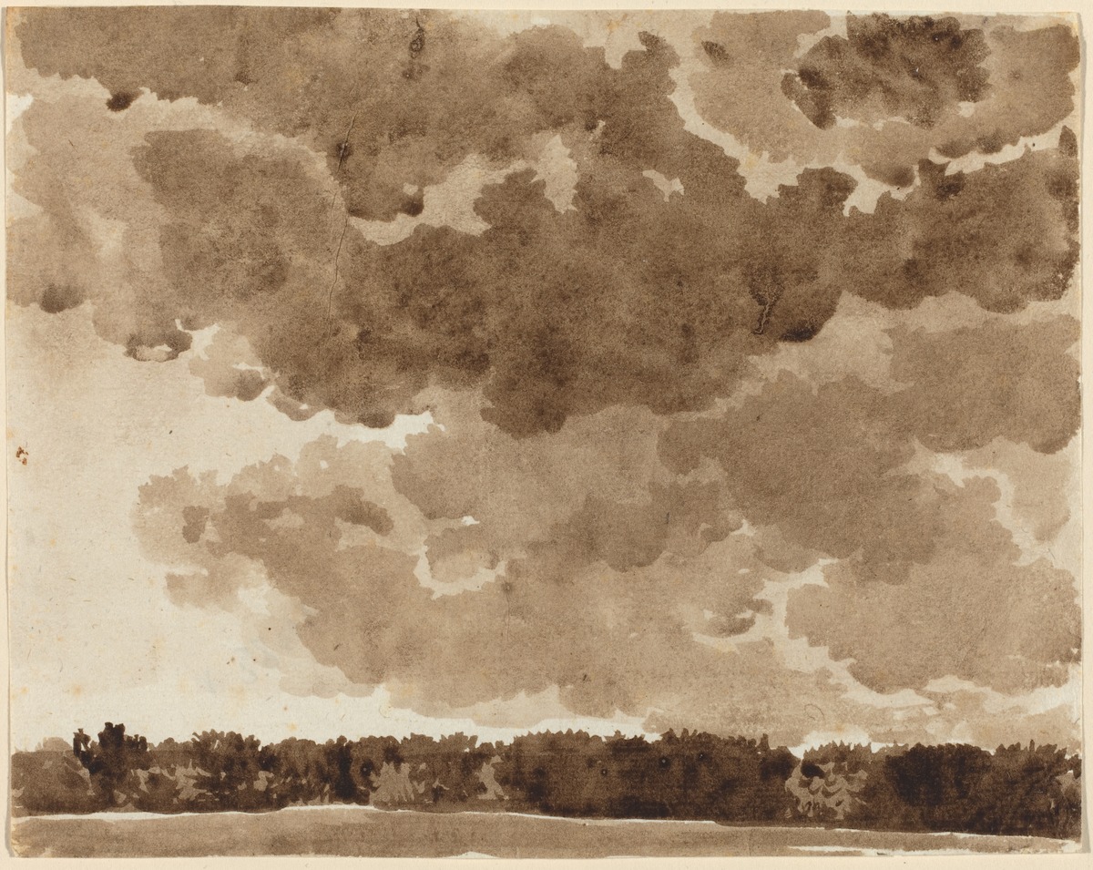 Franz Innocenz Josef Kobell Clouds over a Forest Drawing