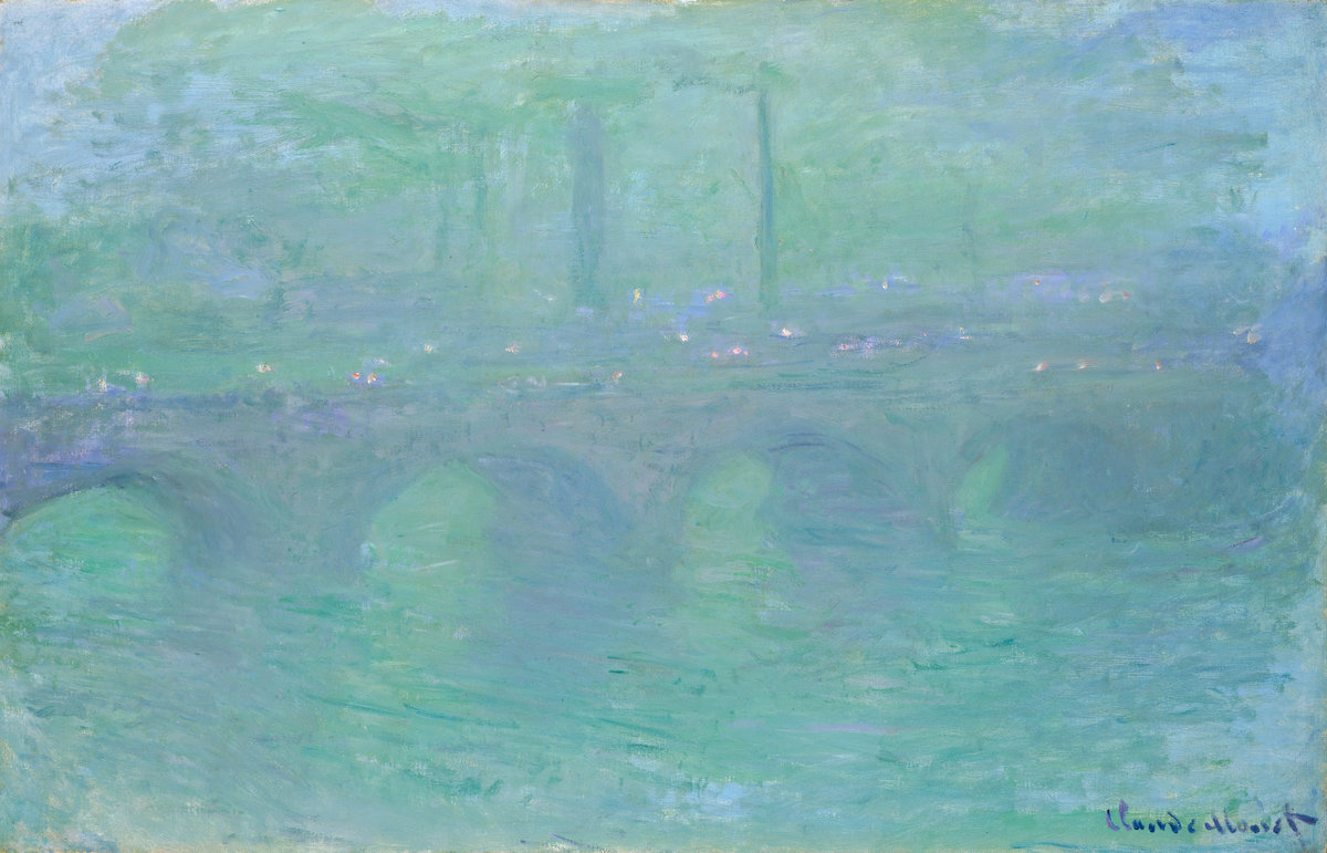Claude Monet, Waterloo Bridge, London, at Dusk, French, 1840 - 1926, 1904, oil on canvas, Collection of Mr. and Mrs. Paul Mellon